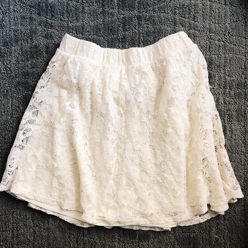 White Lace Skirt